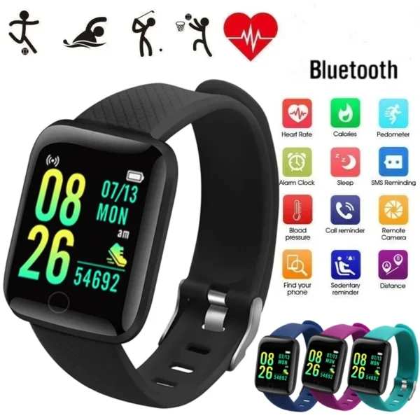 Fashion Smart Watches Sport Men Fitness Woman Smartwatch SMS Social APP Message Reminder Music Playback Alarm Clock Bracelet D13